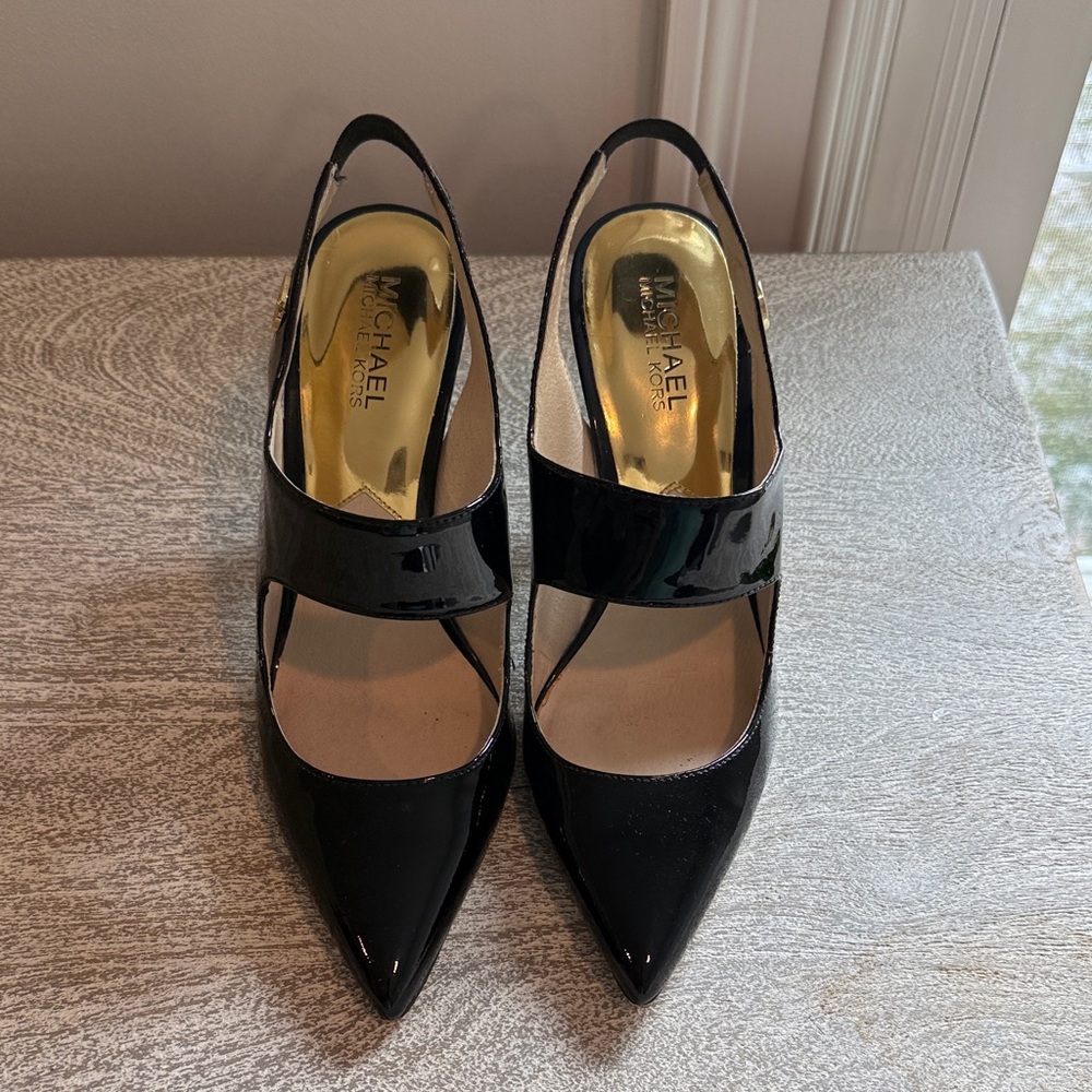 Michael Kors Black Patent Leather Heels